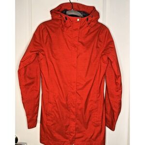 Columbia Women's Medium Red Omni-Tech Waterproof Jacket Hooded Lined